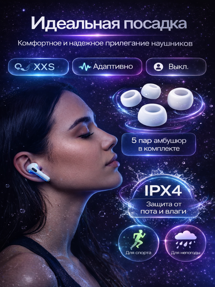 Наушники беспроводные AirPro 3 Bluetooth для iPhone Android